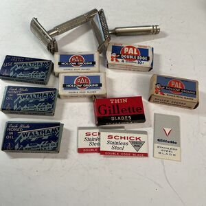 Vintage Razor Blades & Razors, Inc PAL, WALTHAM, GILLETTE, SCHICK